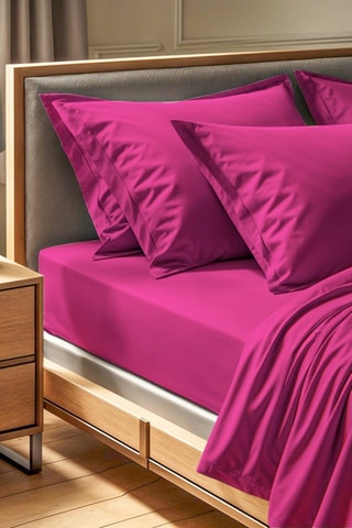 Sábana bajera de algodón 61 hilos/cm² Tonne Rosse - Violeta