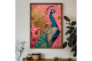 Pintura decorativa con marco de MDF Claude - 35 x 47 cm