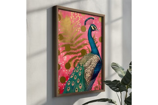 Pintura decorativa con marco de MDF Claude - 35 x 47 cm