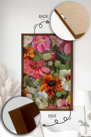 Cuadro de madera maciza - 33 x 48 cm