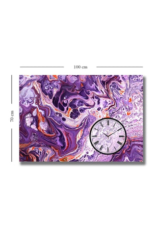 Horloge - 70 x 100 cm - Violet