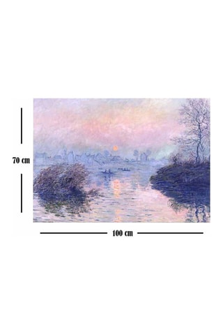 Tableau "Coucher de soleil sur la Seine à Lavacourt" Claude Monet - 70 x 100 cm