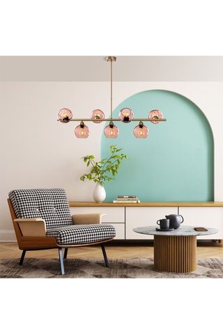 Suspension Benek - Rose - 7 x 40 W
