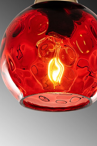 Suspension - Doré et rouge - 7 x 40 W