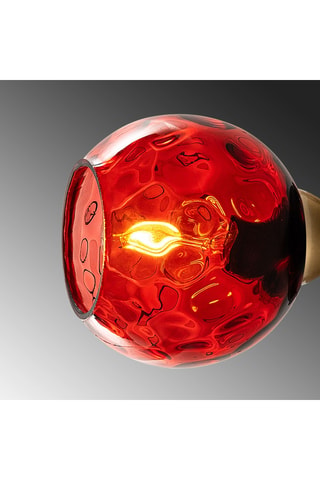 Suspension - Doré et rouge - 6 x 40 W