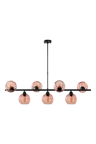Suspension - Noir et rose poudré - 7 x 40 W