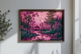 Pintura decorativa con marco de MDF Léandre3 - 35 x 47 cm