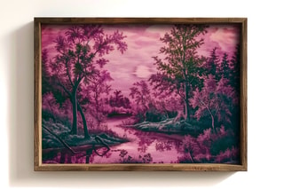 Pintura decorativa con marco de MDF Léandre3 - 35 x 47 cm