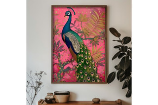Pintura decorativa con marco de MDF André - 35 x 47 cm