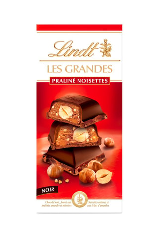 3 x Tablette Les Grandes noir Praliné Noisettes - 225 g