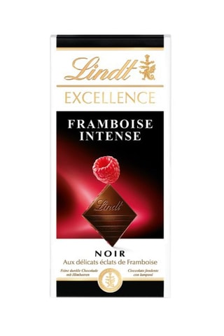 4 x Tablette Excellence noir Framboise Intense - 100 g