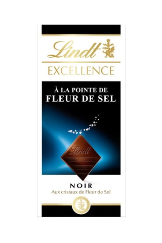 4 x Tablette Excellence noir à la pointe de Fleur de Sel - 100 g