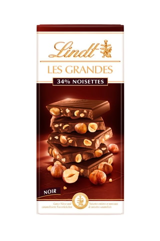 3 x Tablette Les Grandes noir 34% Noisettes - 150 g