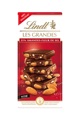 3 x Tablette Les Grandes noir 31% Amandes-Fleurs de Sel - 150 g