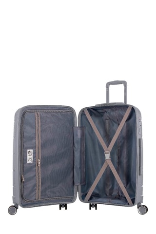 Weekendtrolley (M) CH3 - 65 cm - Zilverkleurig