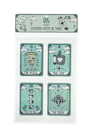 12 Stickers Tarot - Groen en Wit