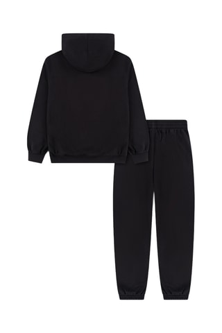 Sudadera con capucha y pantalón de chándal - Negro