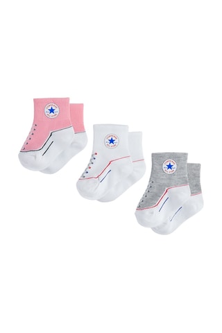 3 pares de calcetines Chuck Infant Toddler - Rosa claro
