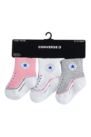 3 pares de calcetines Chuck Infant Toddler - Rosa claro