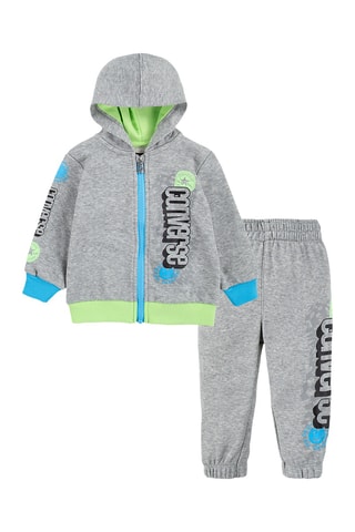 Sudadera con capucha y pantalón de chándal  - Gris jaspeado