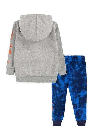Sudadera y pantalón de chándal polar tie-dye - Azul marino