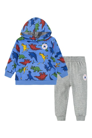 Sudadera con capucha y pantalón de chándal  - Gris jaspeado