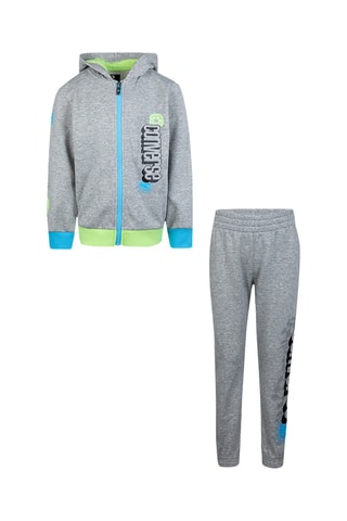 Sudadera con capucha y pantalón de chándal  - Gris jaspeado