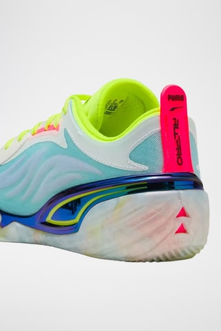 Zapatillas de baloncesto - Verde flúor y crudo