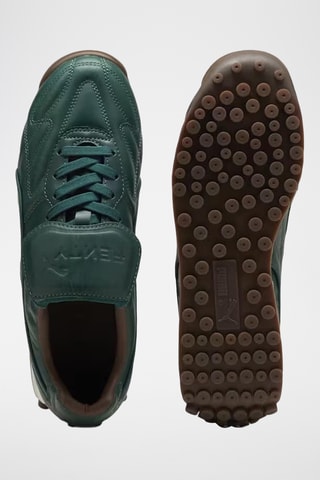 Zapatillas de piel bovina - Verde oscuro