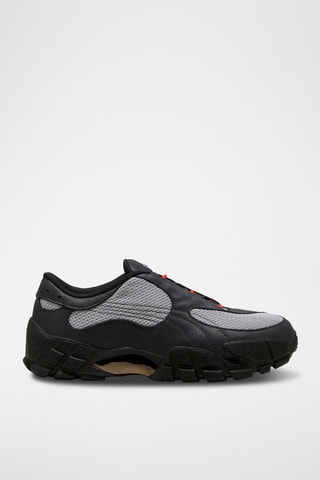 Zapatillas de piel - Negro y gris