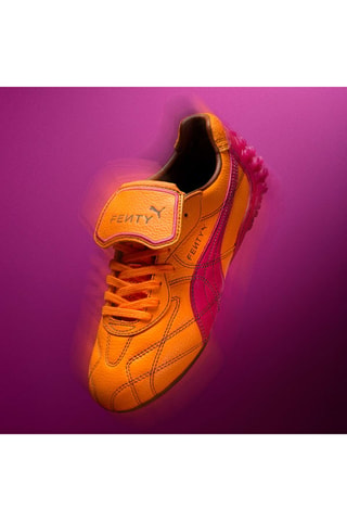 Zapatillas de piel - Naranja y fucsia