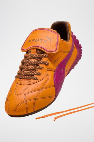 Zapatillas de piel - Naranja y fucsia