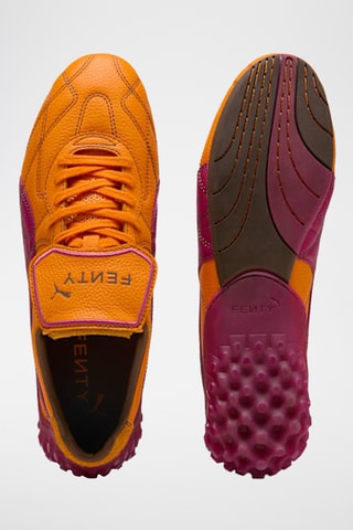 Zapatillas de piel - Naranja y fucsia