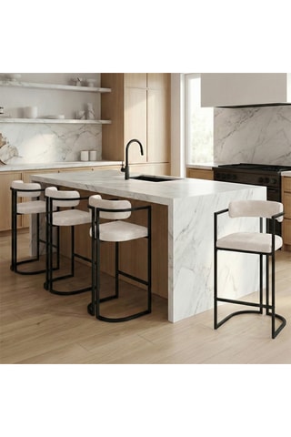 4 tabourets de bar Rudy - 48 x 100 x 47 cm