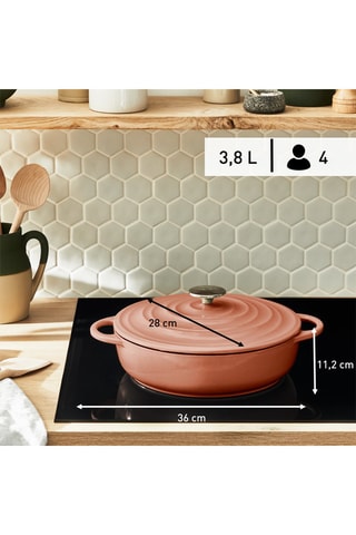 Cocotte ovale en fonte d'acier Lov - 28 cm - 3,8 l