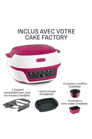 Machine à gâteaux Cake Factory Délices - 1100 W - 6 personnes - Blanc