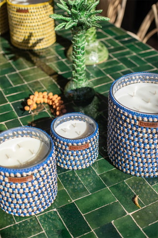 Bougie parfumée 4 mèches 120 h - Menthe et thé