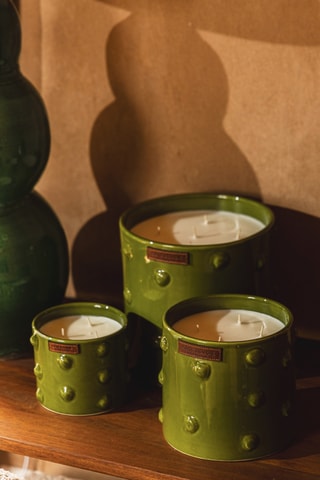 Bougie parfumée 4 mèches 400 h - Herbe Fraîche