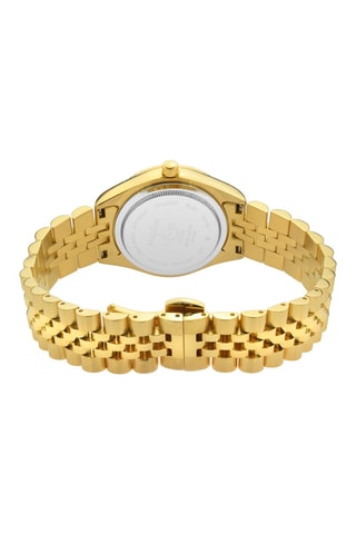 Reloj de cuarzo de acero, nácar y diamantes Naples