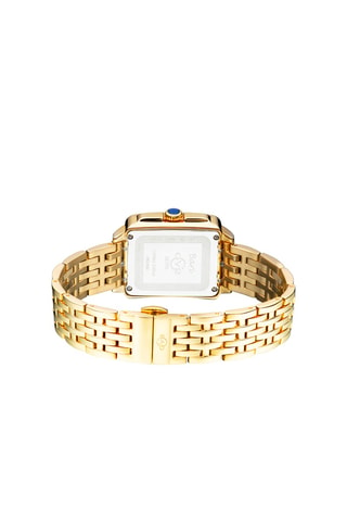 Reloj de cuarzo de acero, nácar y diamantes Bari Tortoise - Subesfera de segundos
