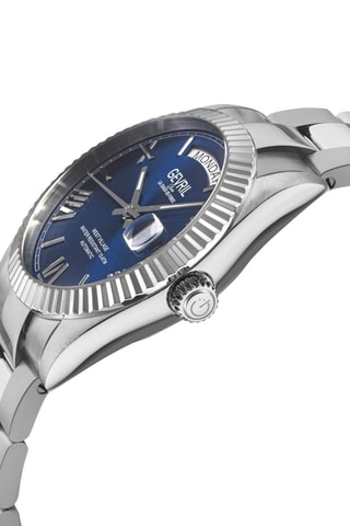 Reloj automático de acero - Plateado
