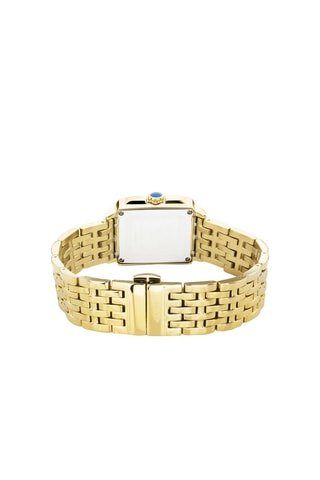 Reloj de cuarzo de acero, chapado en ion de oro amarillo y diamantes Padova - Dorado y plateado