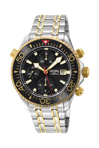 Reloj automático de acero y bañado en oro fino amarillo Hudson Yards - Cronógrafo 