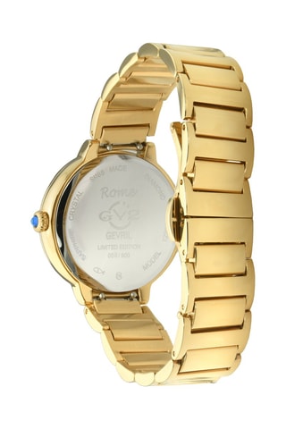 Reloj de cuarzo de acero y diamantes Rome