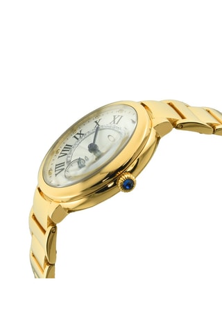 Reloj de cuarzo de acero y diamantes Rome