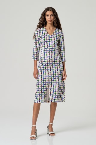 Robe droite - Bleu