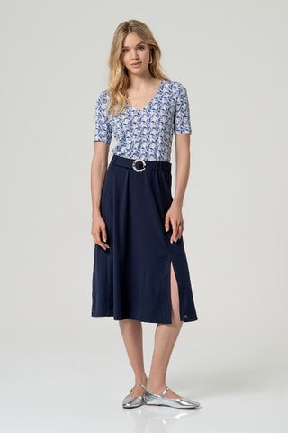 Jupe midi - Bleu marine