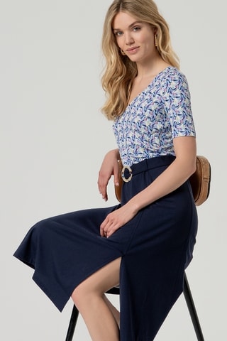 Jupe midi - Bleu marine