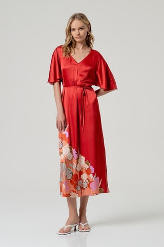 Robe midi - Rouge