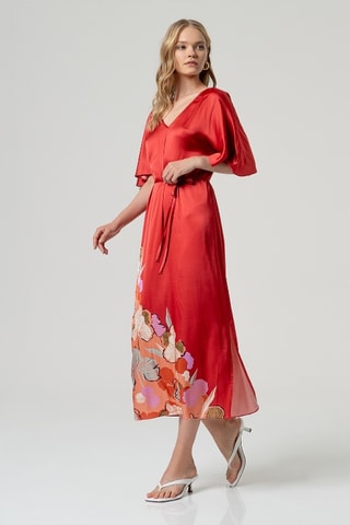Robe midi - Rouge